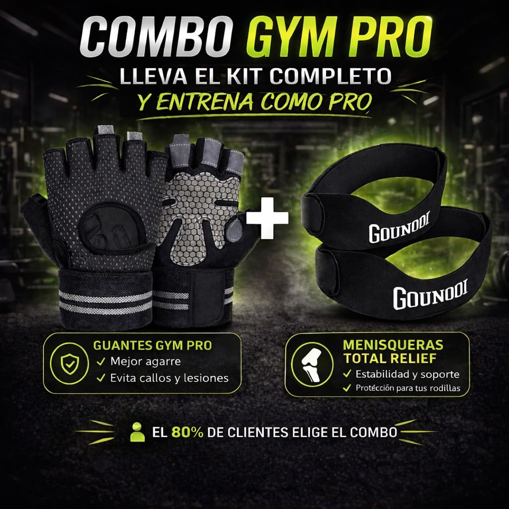 COMBO GYM PRO x2 (Guantes + Menisqueras)