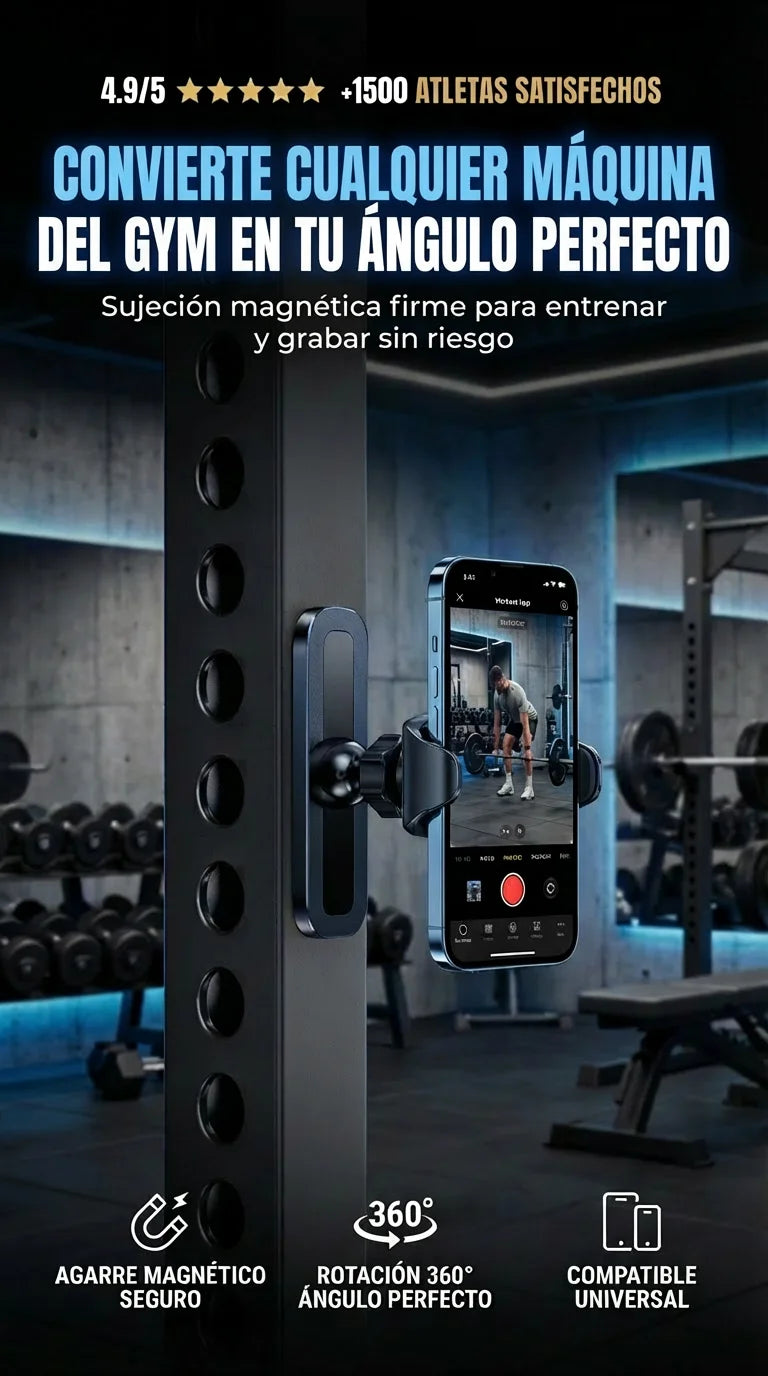 Soporte Magnético PowerGrip Pro 360™ | 🎁Regalo Medias de Compresión Fit 💪
